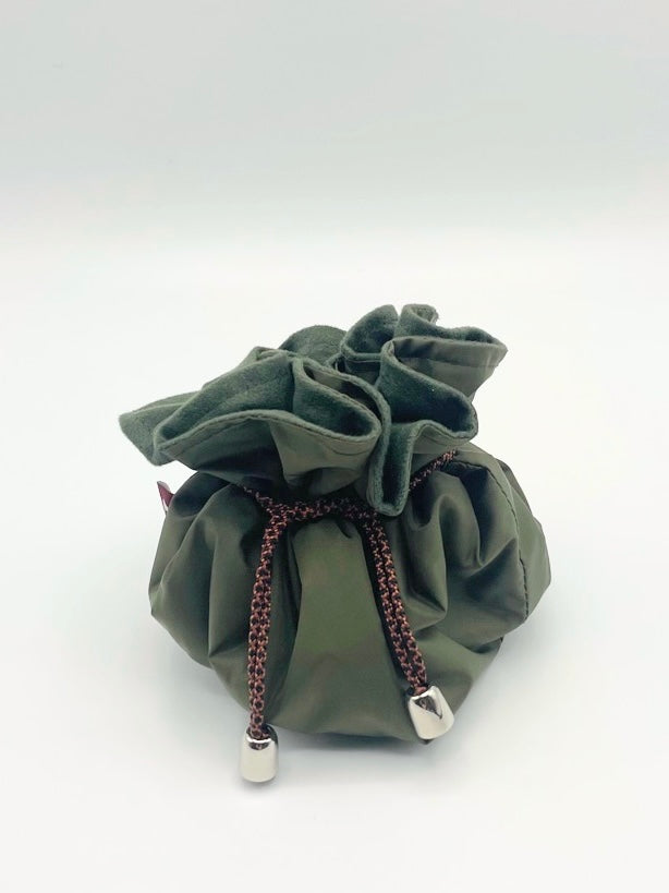 DRAWSTRING JEWELRY BAG Khaki/Olive