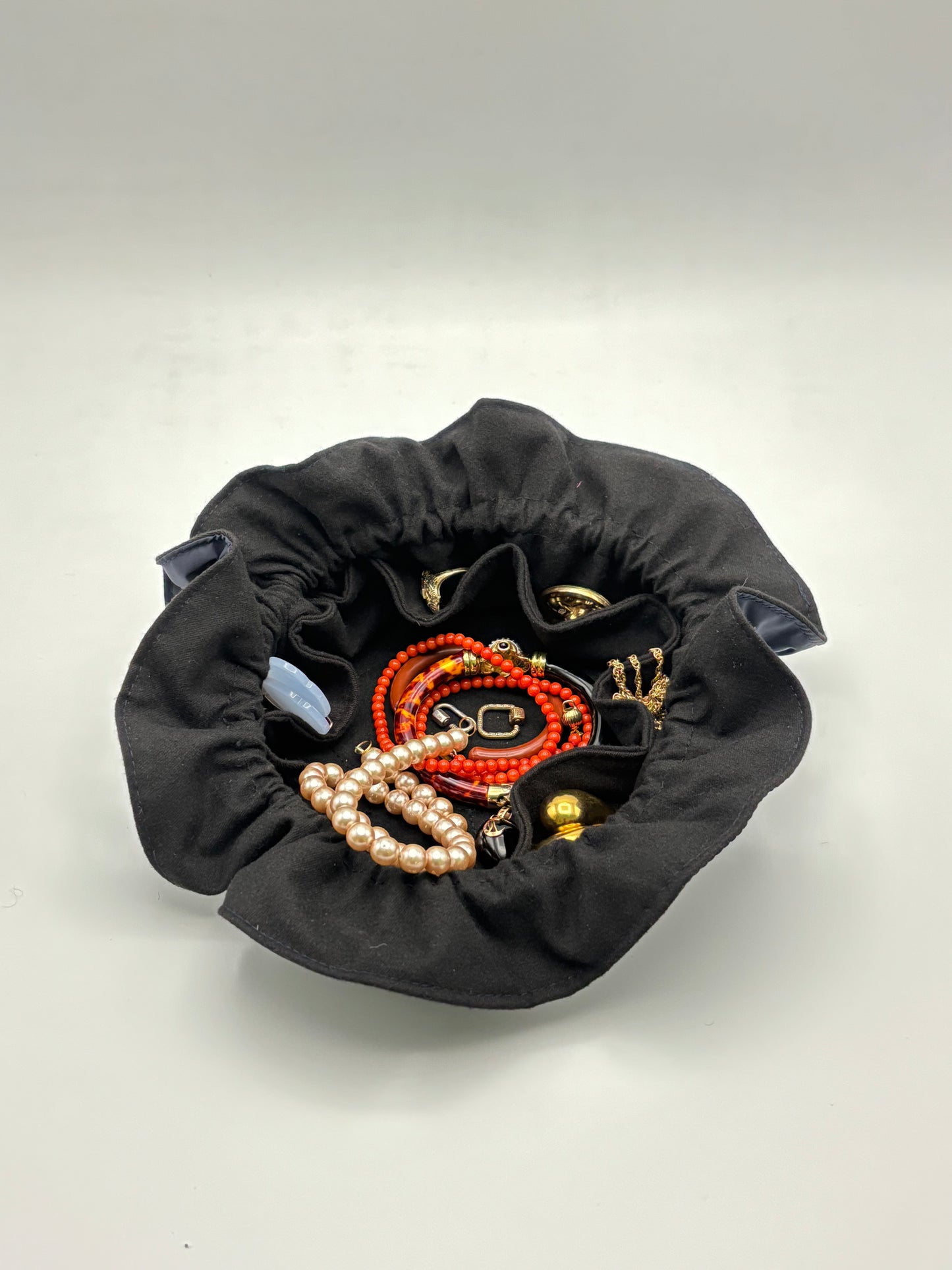 Drawstring Jewelry Bag Midnight/Black