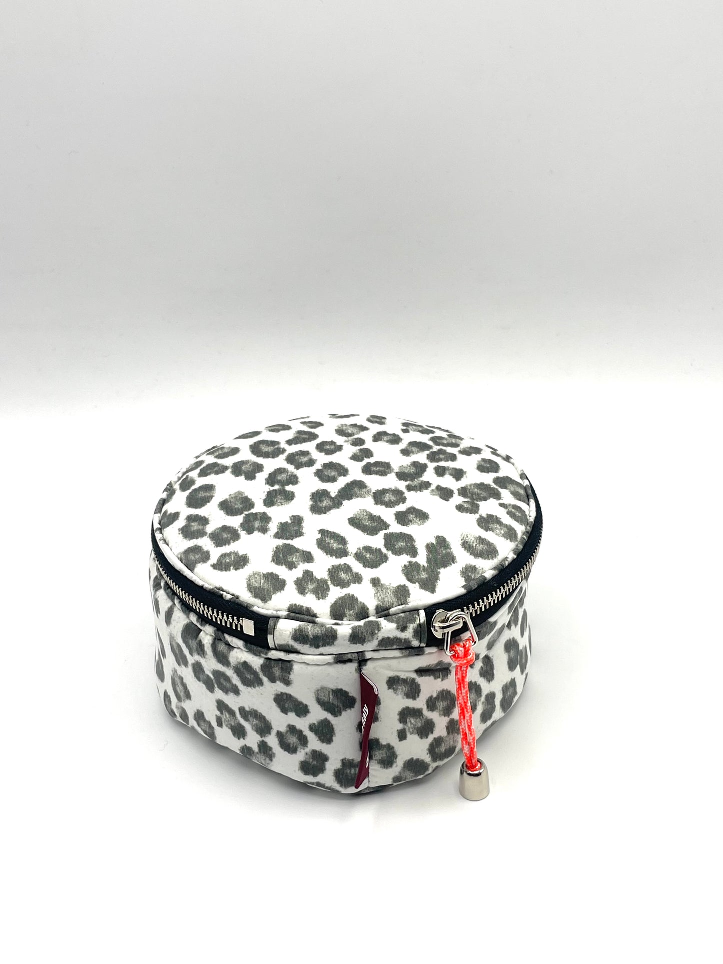 ROUND ZIP JEWELRY BAG Leopard/Olive