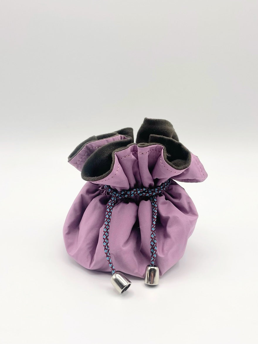 DRAWSTRING JEWELRY BAG Lilac/Olive